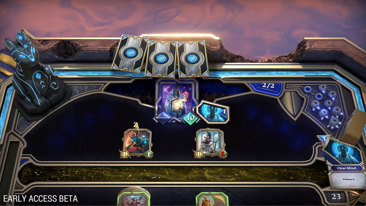 Gods unchained fantasy card battle interface